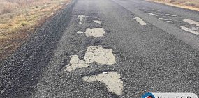 Новая дорога в поселок Джанаталап рассыпается