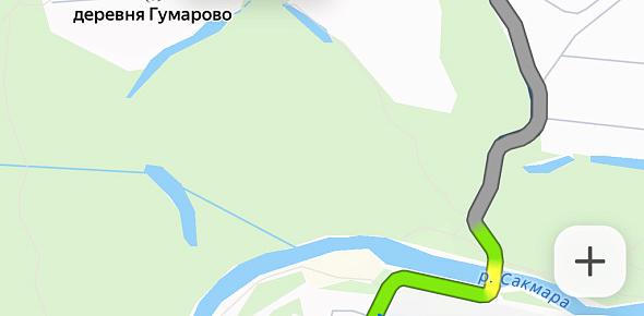 Перекрытие дороги в Кувандыке на Яндекс.Карты