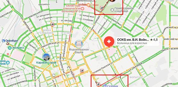 ДТП стали причиной пробок на крупных дорогах Оренбурга