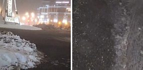 Утечка воды на улице Набережной в Оренбурге, фото: скрин с видео местных жителей