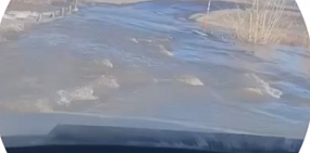 Река Орь в Орске за ночь сильно выросла, мост в Джанаталап закрыт для движения
