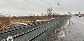 Ремонт трамвайных путей в Советском районе; фото : администрация Орска