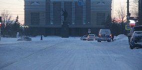 Комсомольская площадь в Орске, 18.02.2021