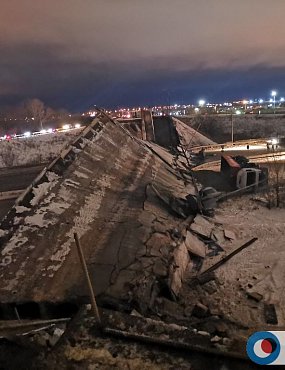 В Оренбурге рухнул мост, есть пострадавшие (фото и видео)