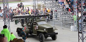 Впервые в Параде Победы в Оренбурге принимала участие «Катюша» — легендарная система залпового огня