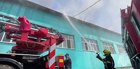 В Оренбурге загорелась пекарня 