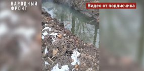 Канава возле дома на улице Карпова 32а. Скриншот из видео: Народный фронт