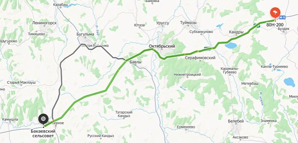 Участок трассы. Источник: Яндекс.карты