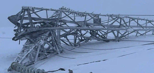 Упавшая ЛЭП в Мурманской области, фото: Губернатор Андрей Чибис