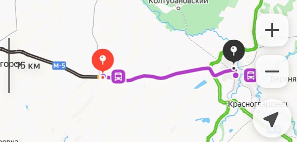 Перекрытый участок трассы на Яндекс.Карты