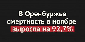 Росстат: В Оренбургской области в ноябре 2020 года смертность выросла на 92,7% 