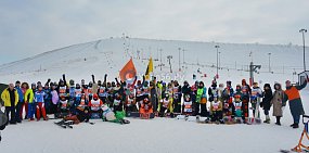 В «Гребенях» завершились соревнования на сноубордах