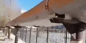Теплотрасса возле школы 35. Стоп кадр с видео из соц-сетей